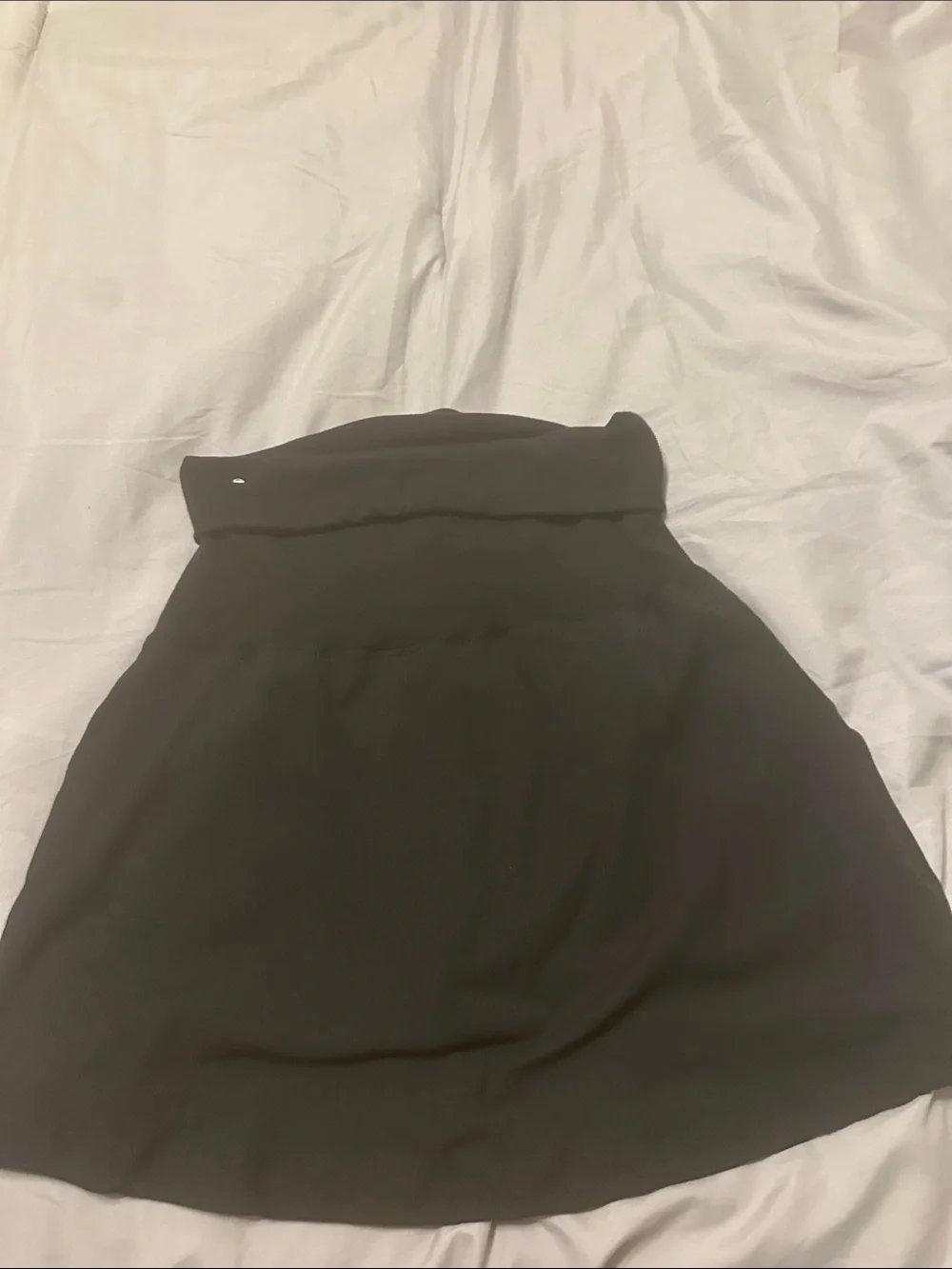 Nike Black Fold-Over Waistband Mini Skirt with Swoosh